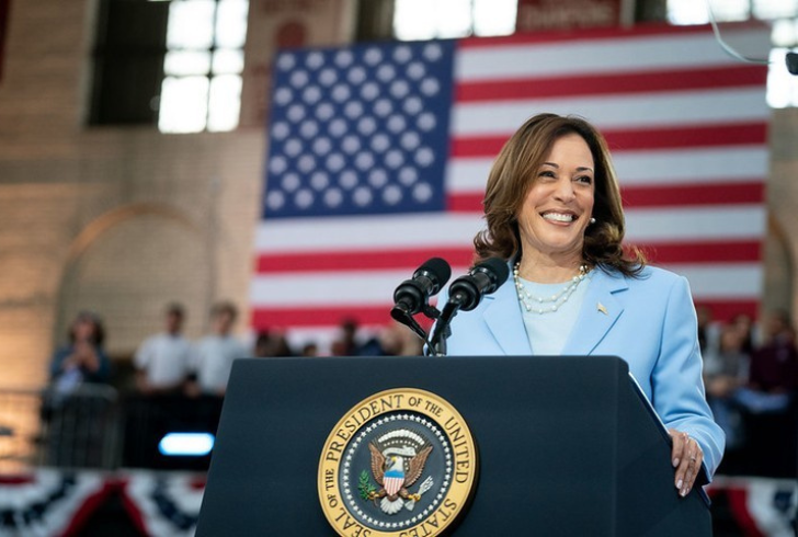 Kamala Harris expressed that she is "very proud" to have Taylor Swift vote in the upcoming election.